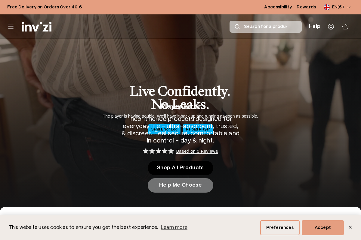 Invizi homepage screenshot