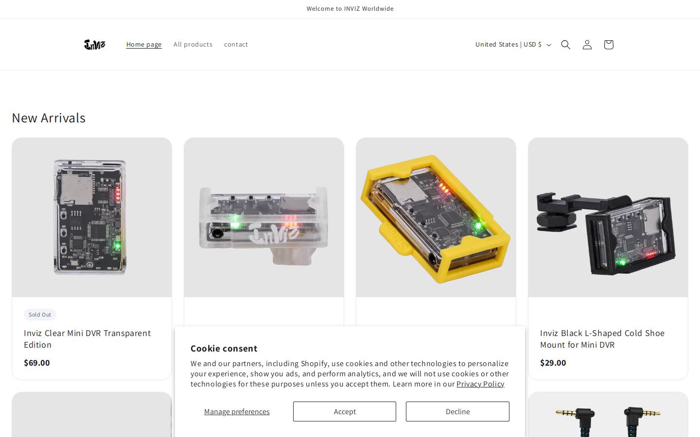 invizworldwide.com homepage screenshot
