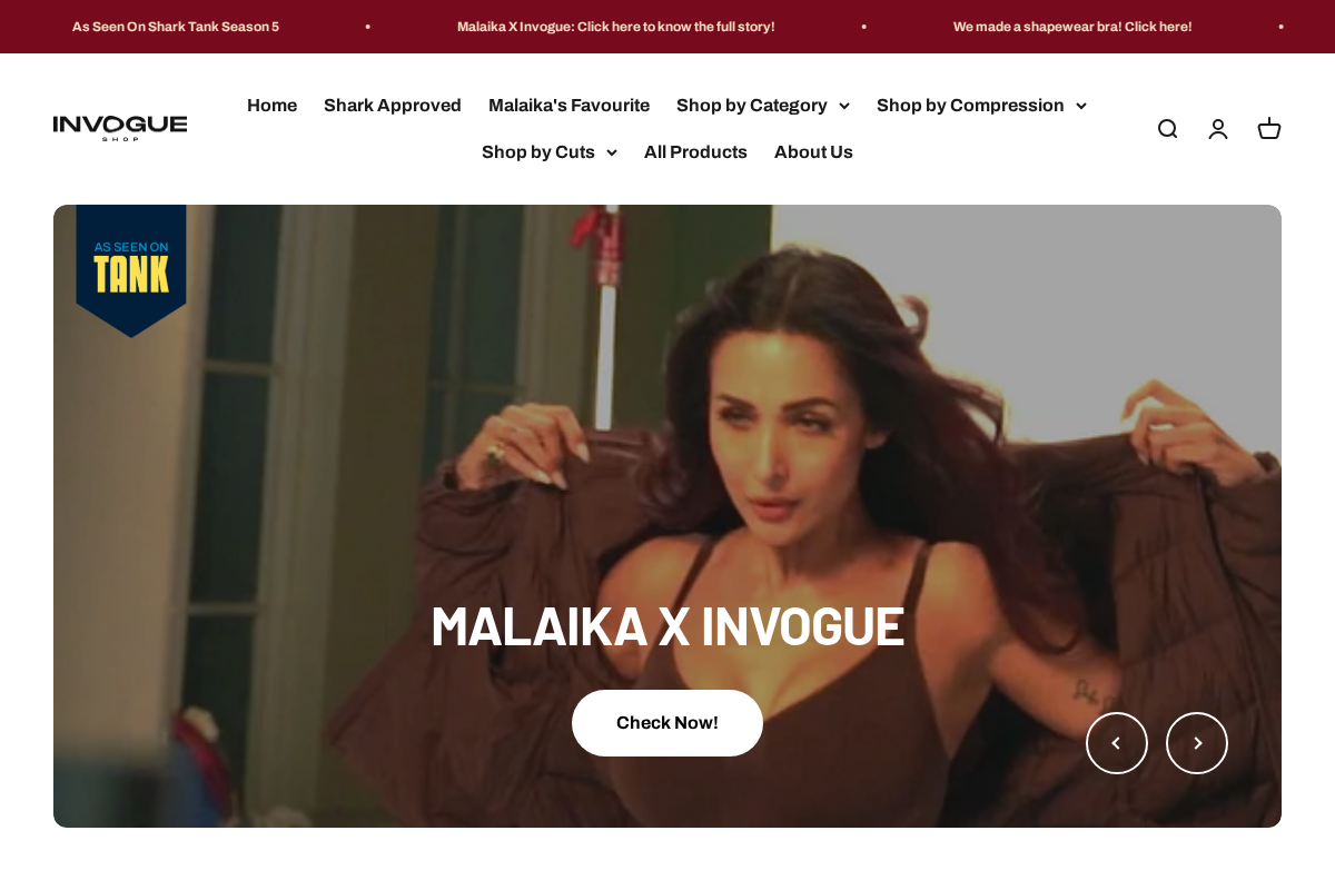 Invogue Shop homepage screenshot