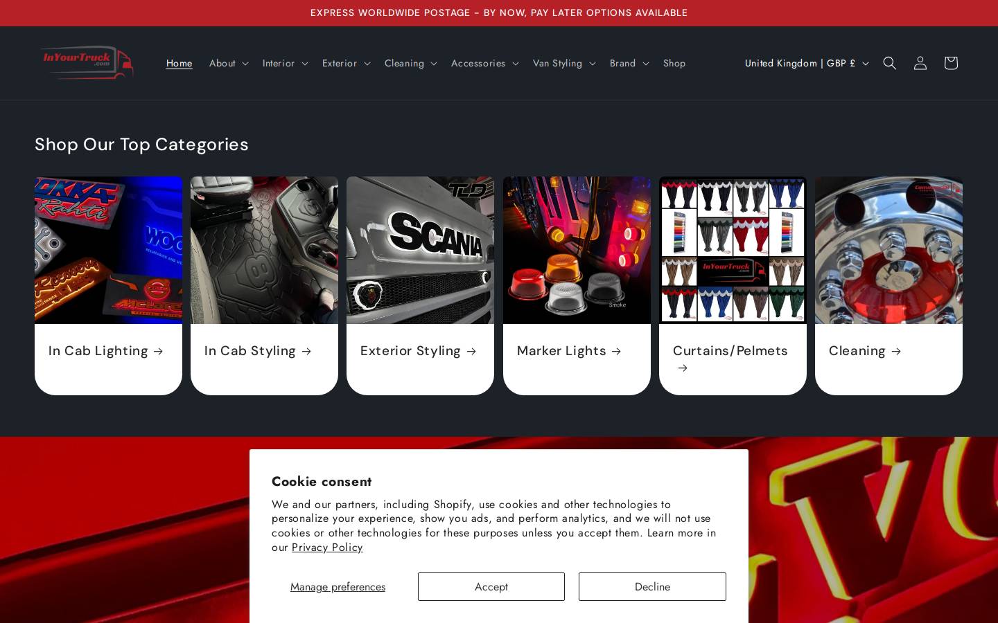 inyourtruck.com homepage screenshot