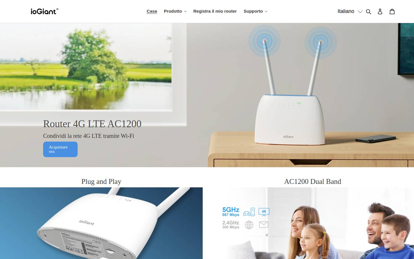 iogiant.it homepage screenshot