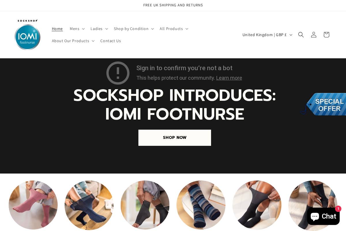 IOMI FootNurse homepage screenshot