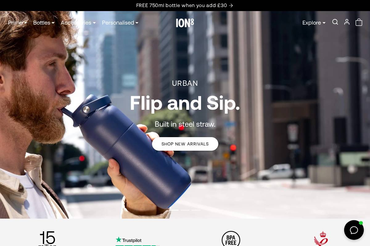 ION8 homepage screenshot