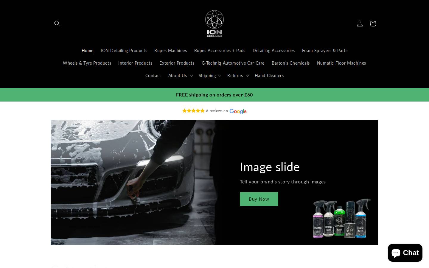 iondetailing.com homepage screenshot
