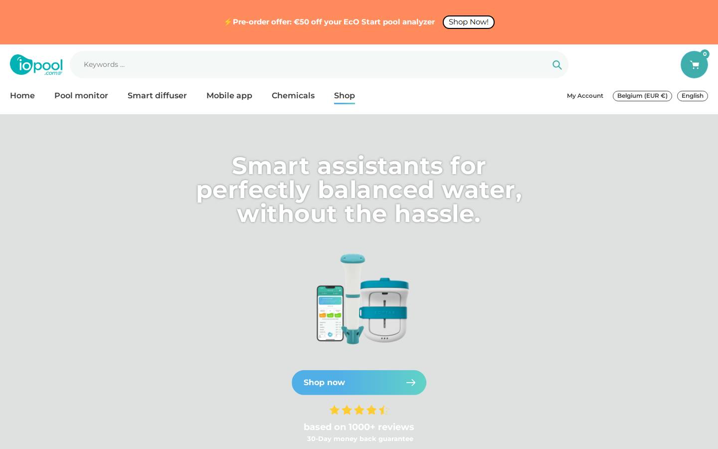 iopool homepage screenshot