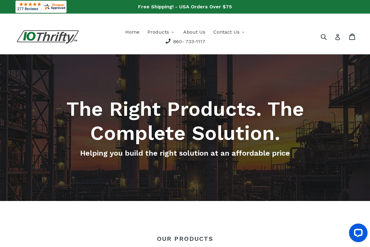 IOThrifty homepage screenshot