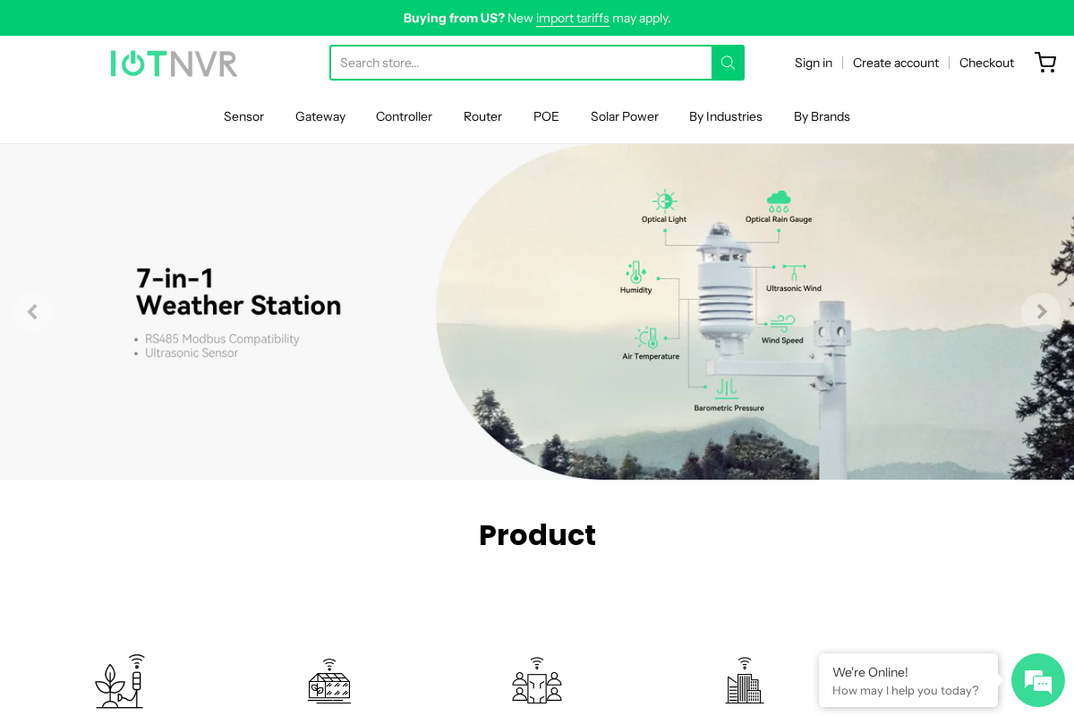 Iotnvr homepage screenshot