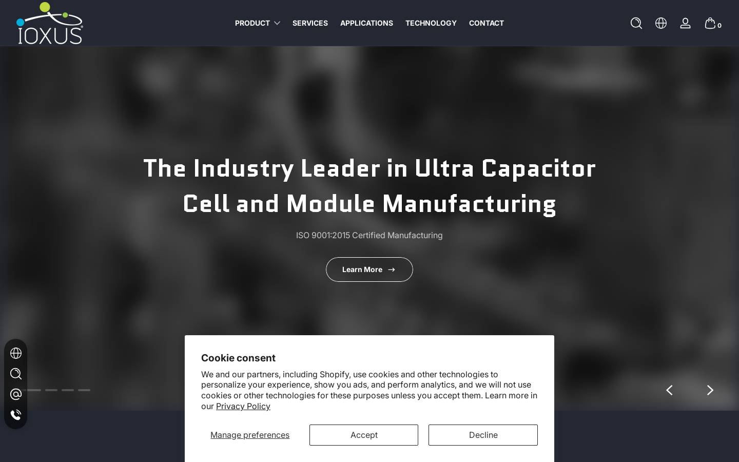 ioxus.com homepage screenshot