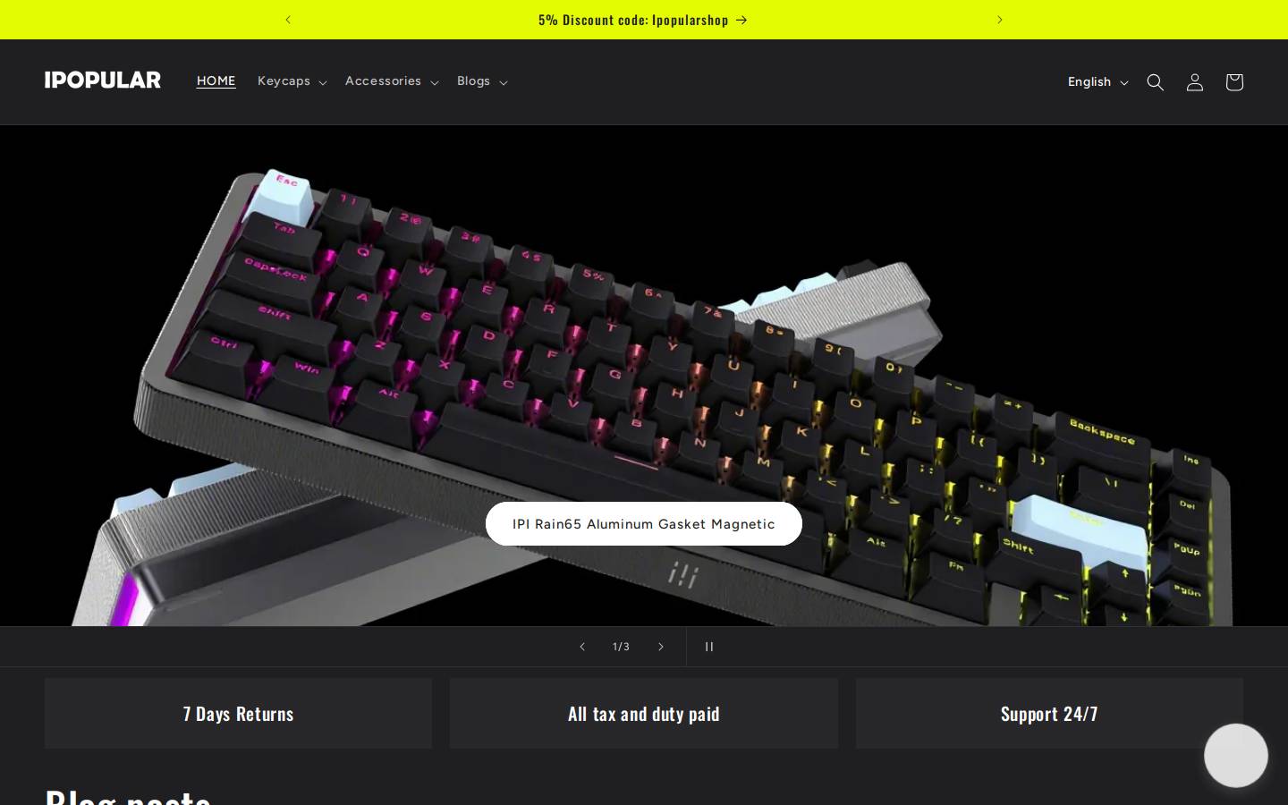 ipopularshop.com homepage screenshot