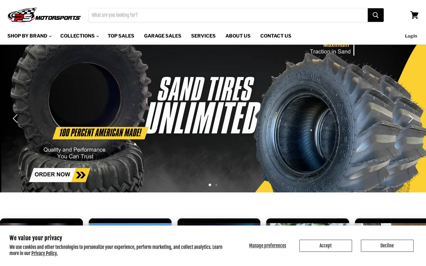ipsmotorsportstore.com homepage screenshot