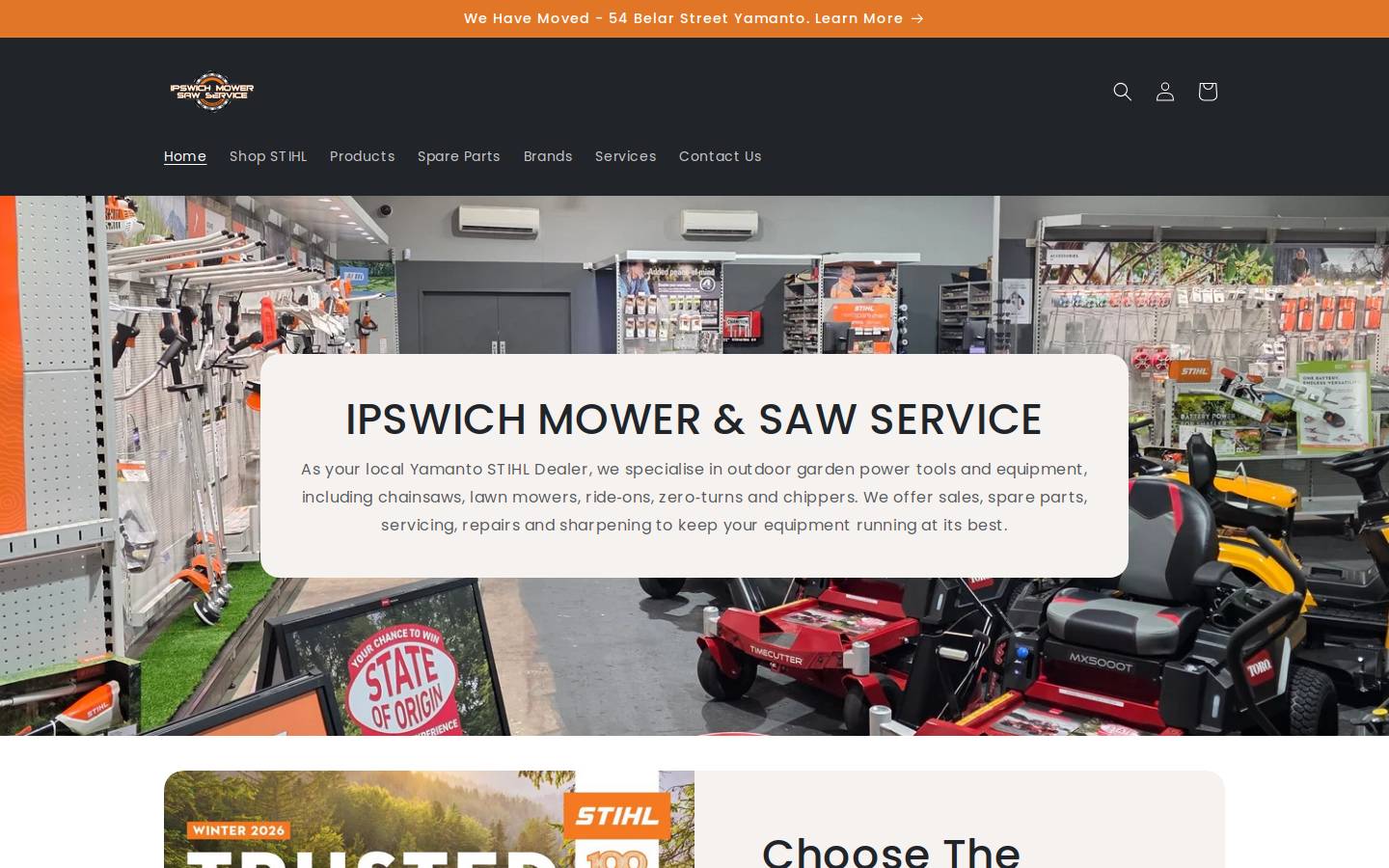 ipswichmowers.com.au homepage screenshot