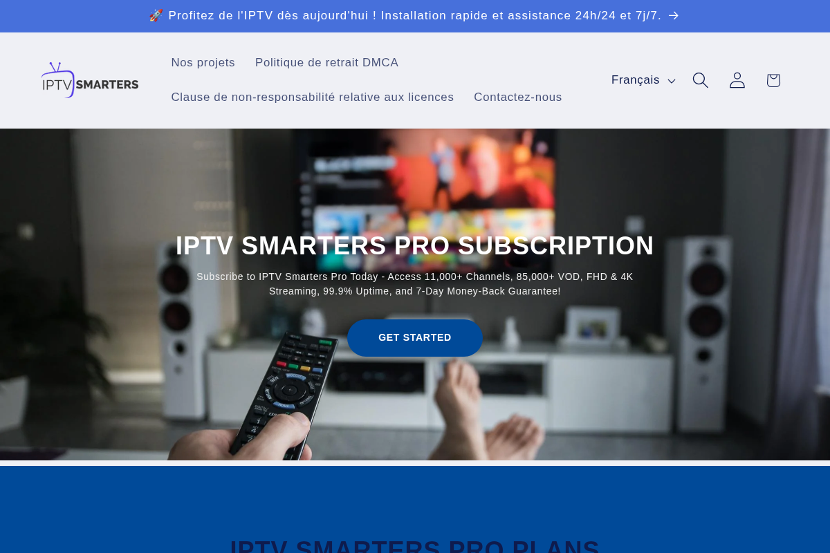 iptvsmartersprosubscription.shop homepage screenshot