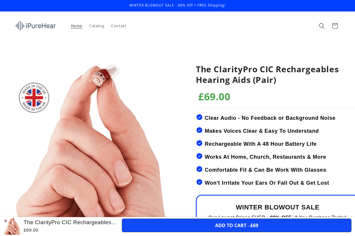Ipurehear homepage screenshot