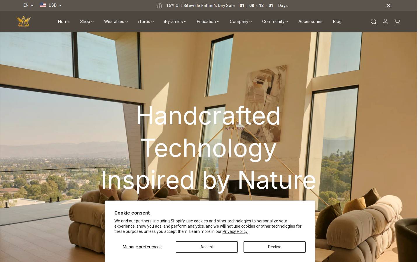 ipyramids.net homepage screenshot