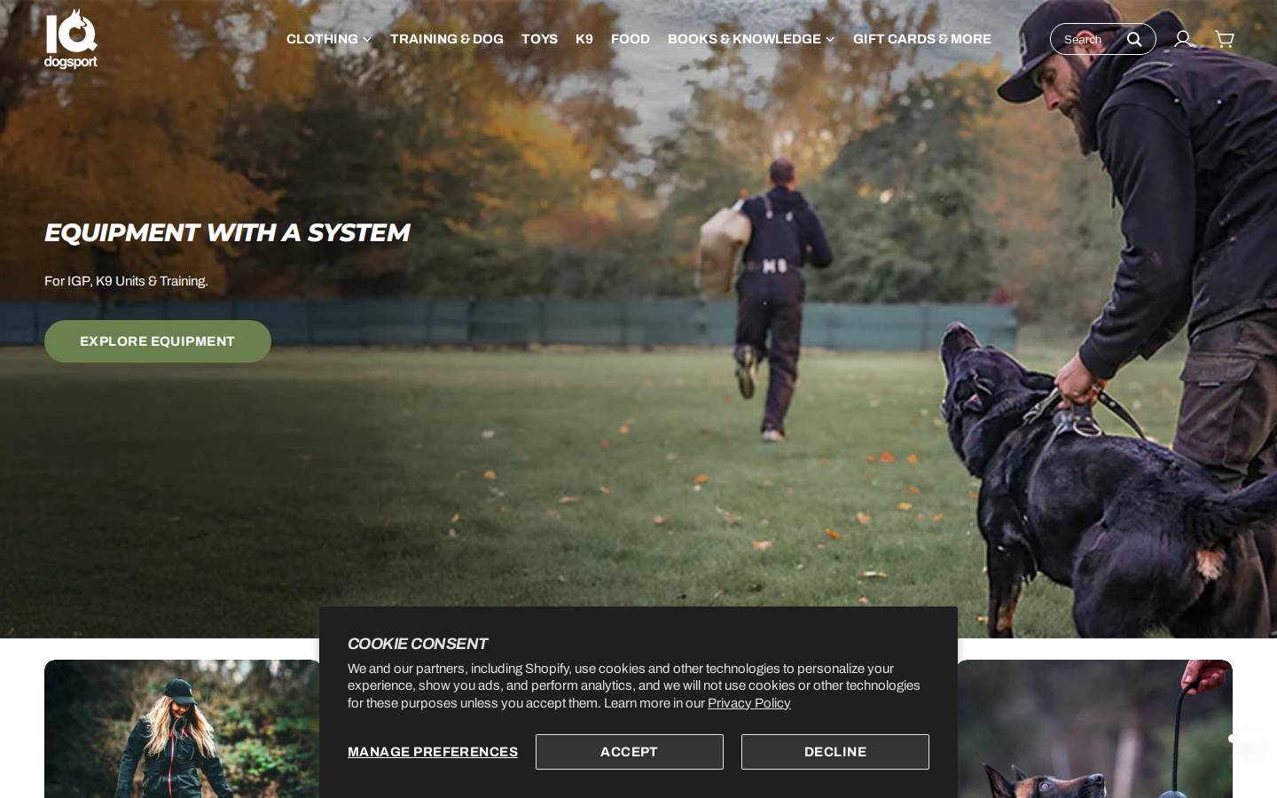 iq-dogsport.com homepage screenshot