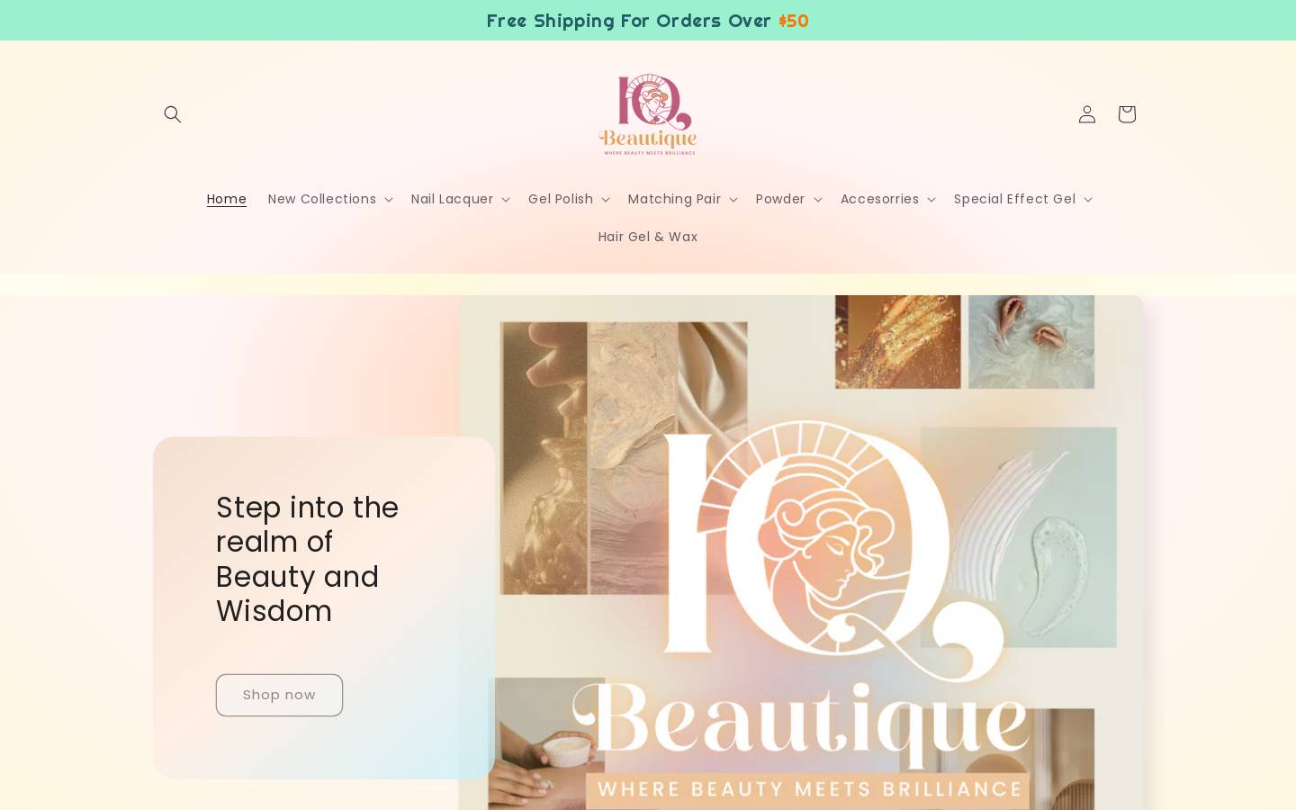 iqbeautique.net homepage screenshot