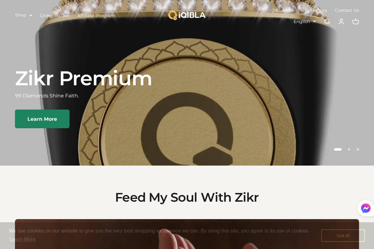 iqibla.com homepage screenshot