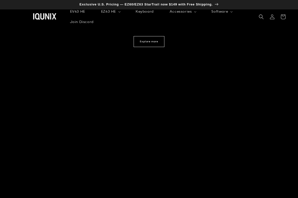IQUNIX homepage screenshot