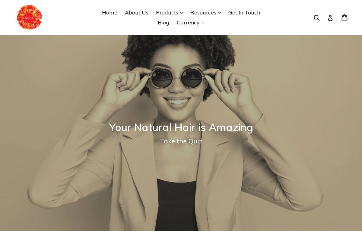 irabacosmetics.com homepage screenshot