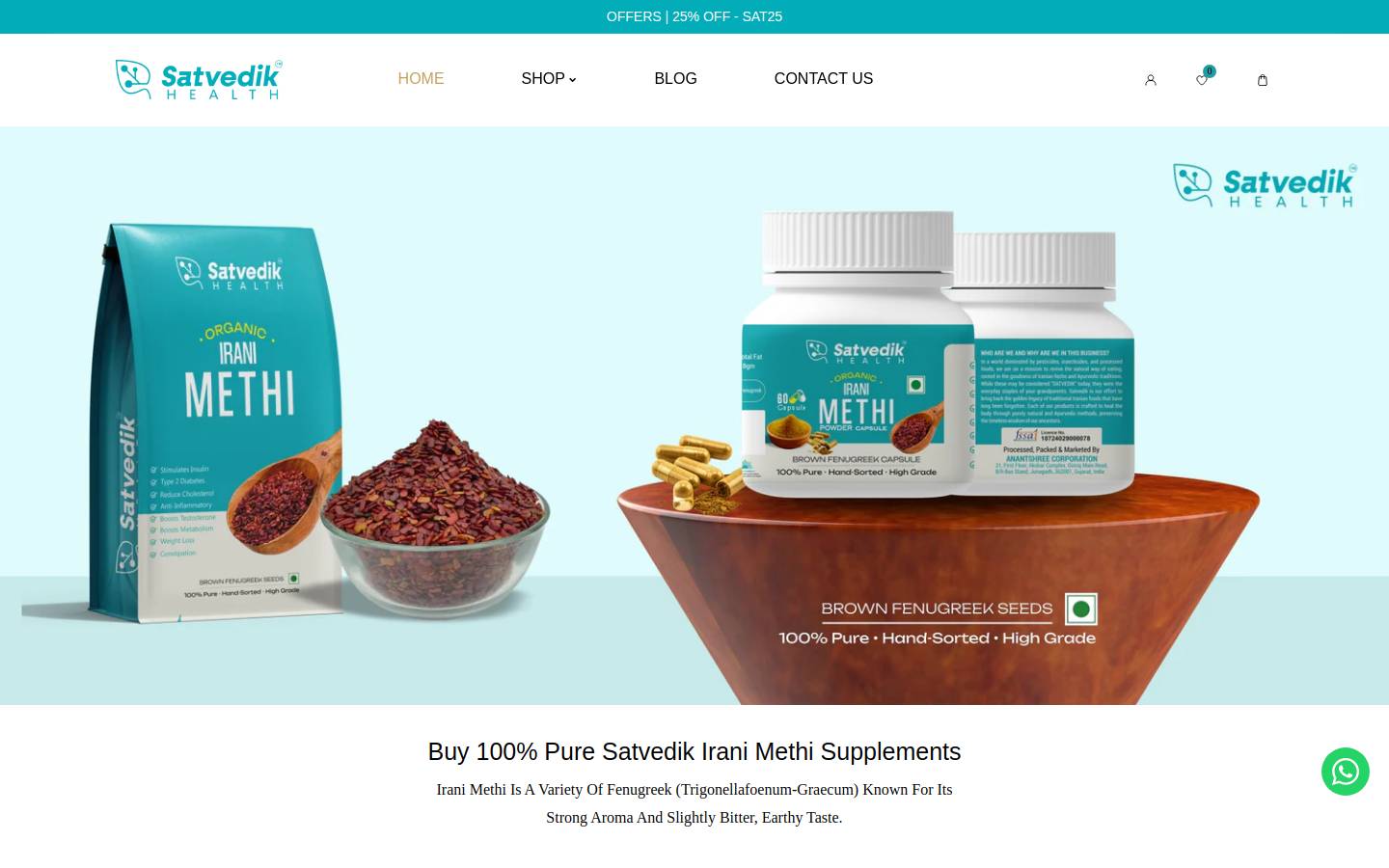 iranimethi.in homepage screenshot