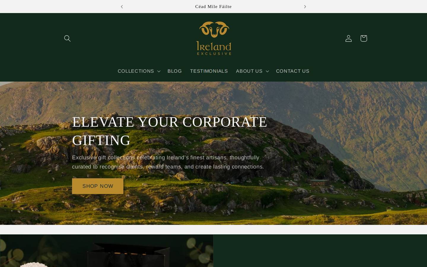 irelandexclusive.com homepage screenshot