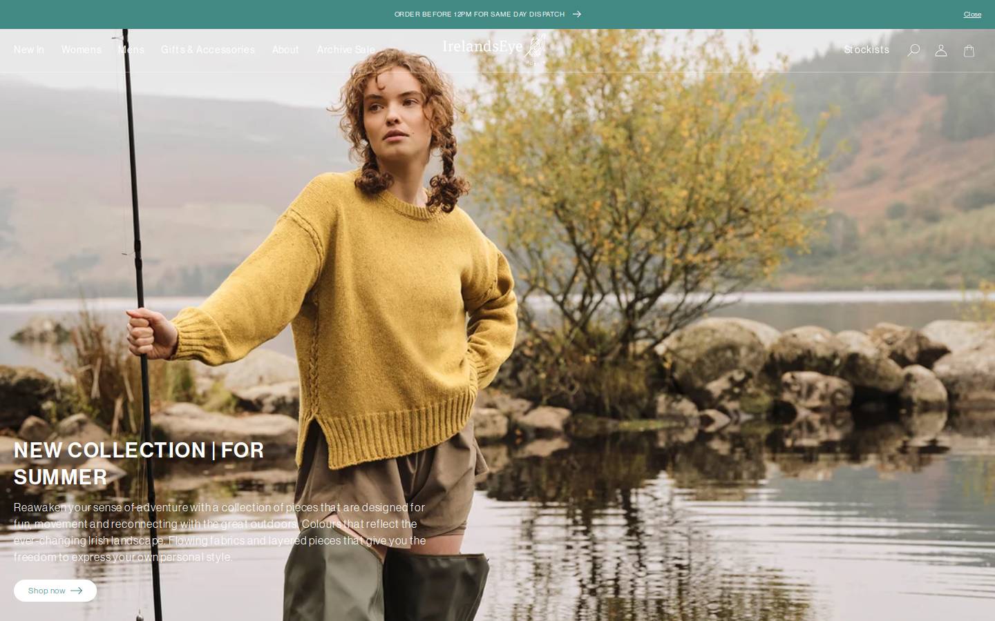 irelandseyeknitwear.com homepage screenshot