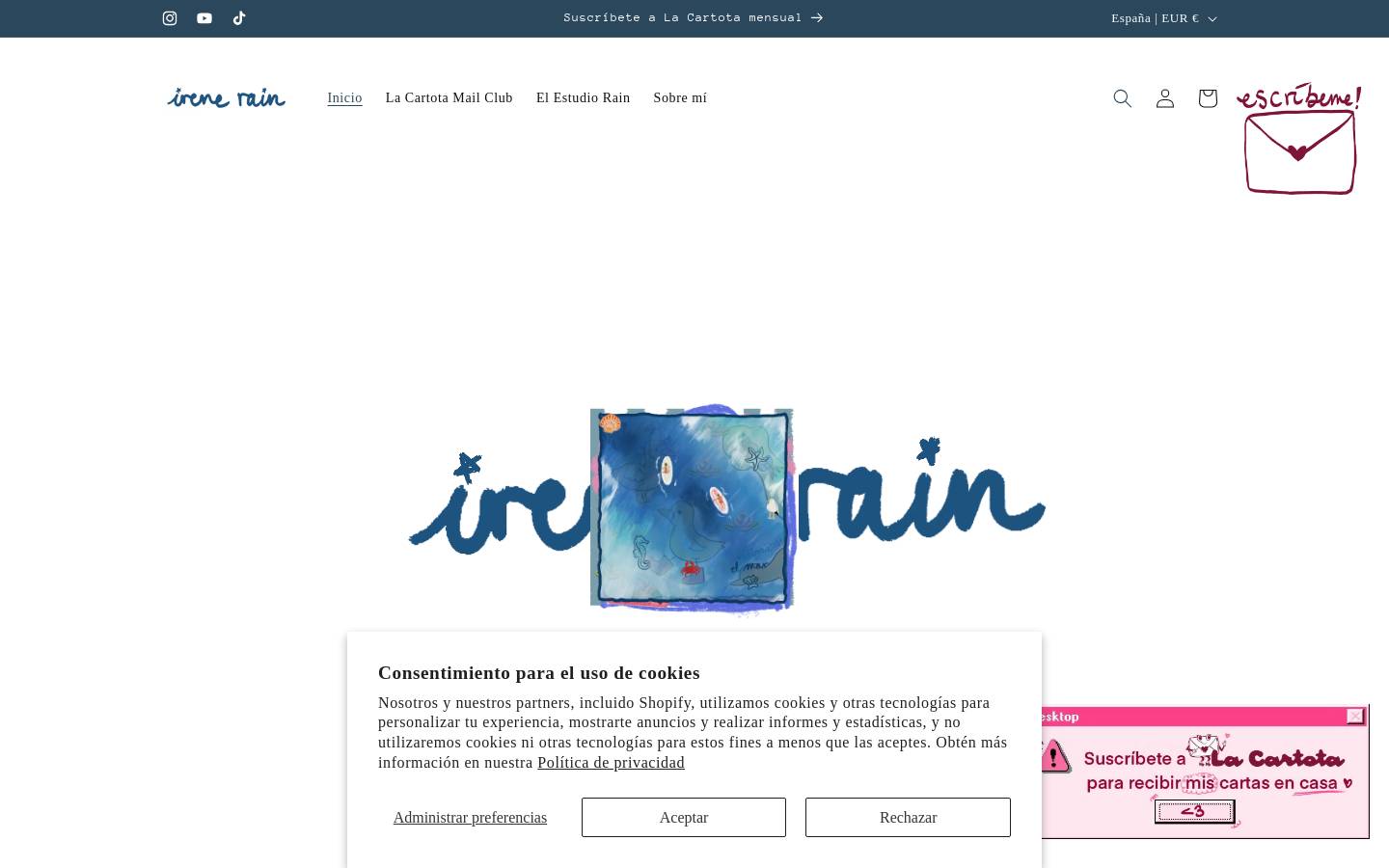 irenerain.com homepage screenshot