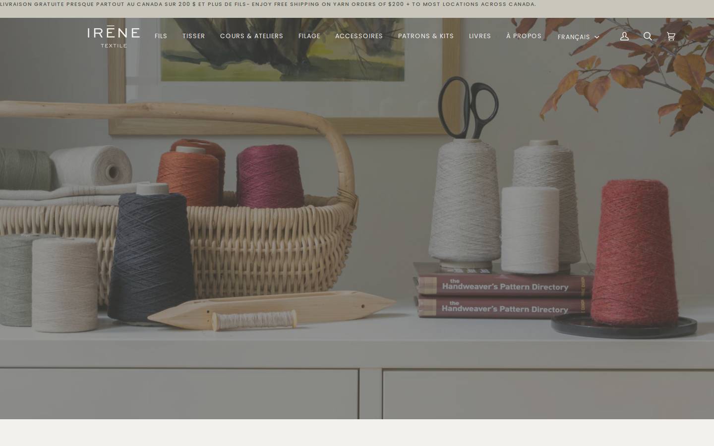 Irenetextile homepage screenshot