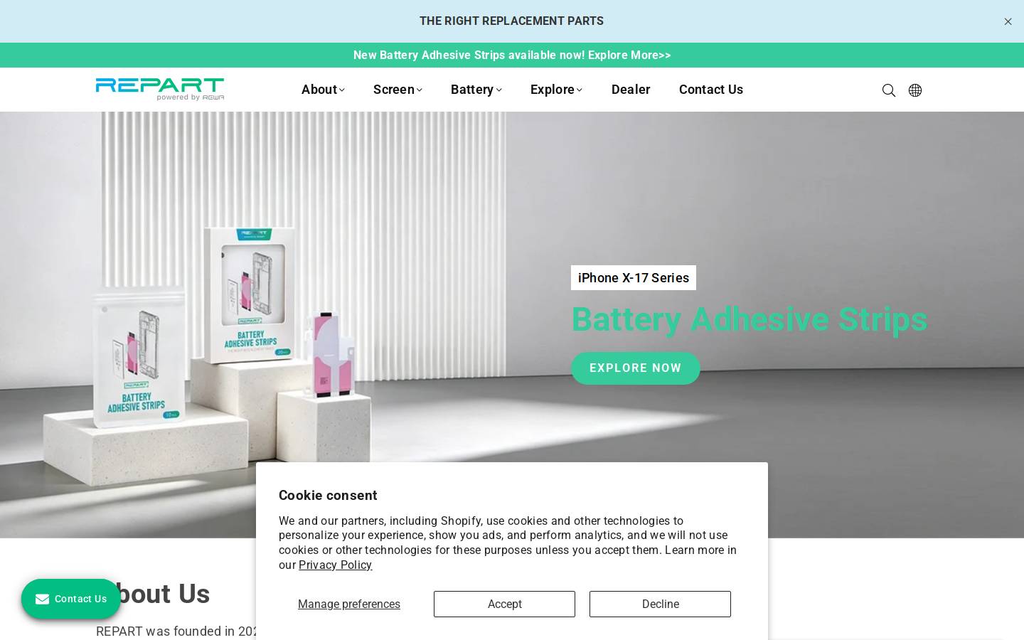 REPART homepage screenshot