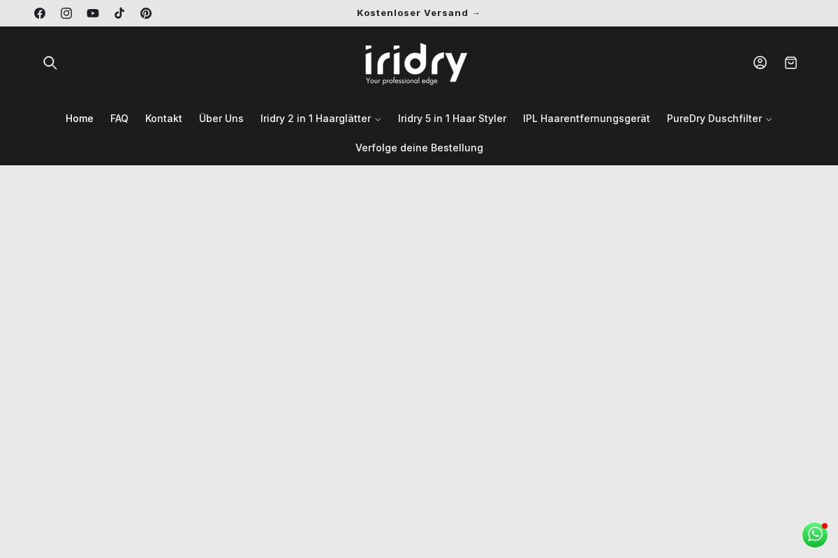Iridry homepage screenshot