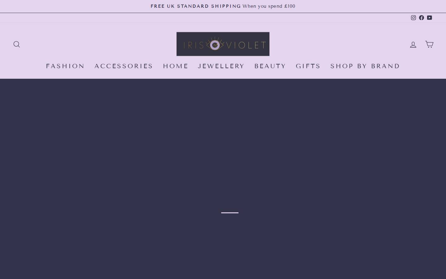 Iris & Violet homepage screenshot
