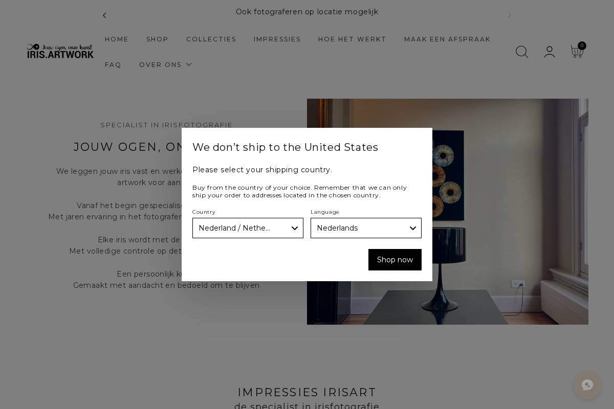 Irisartwork.nl homepage screenshot