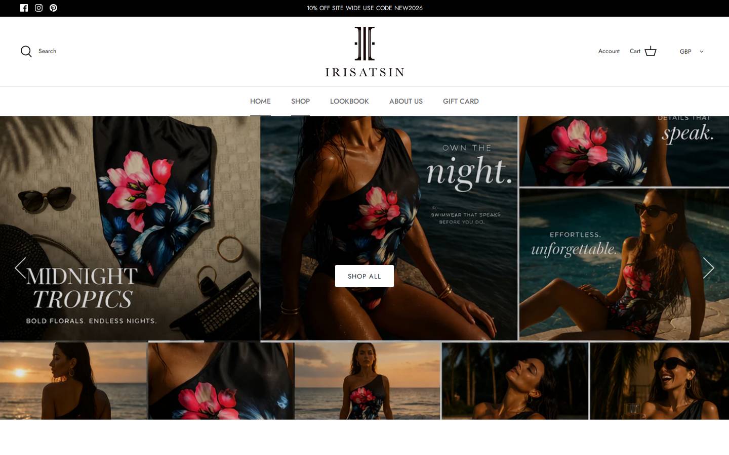 irisatsin.com homepage screenshot