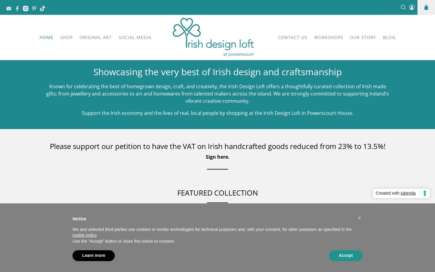 irishdesignloft.com homepage screenshot