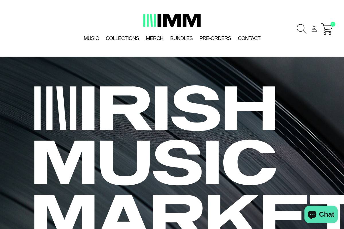 irishmusicmarket.com homepage screenshot