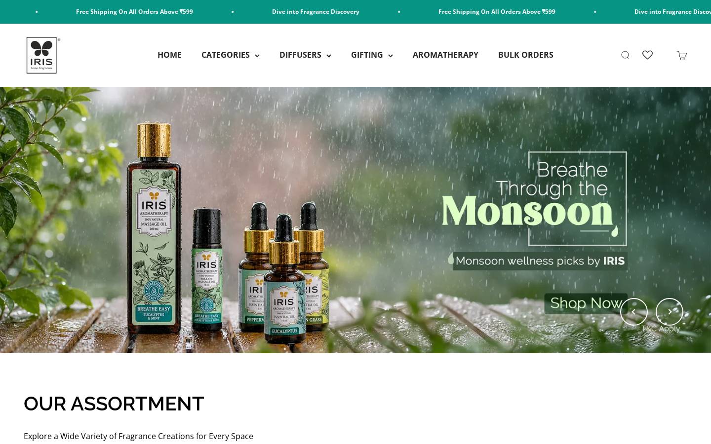 irishomefragrances.com homepage screenshot