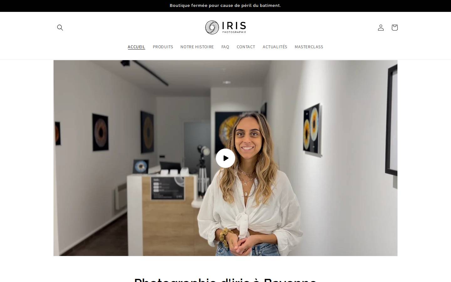 irisphotographie.fr homepage screenshot