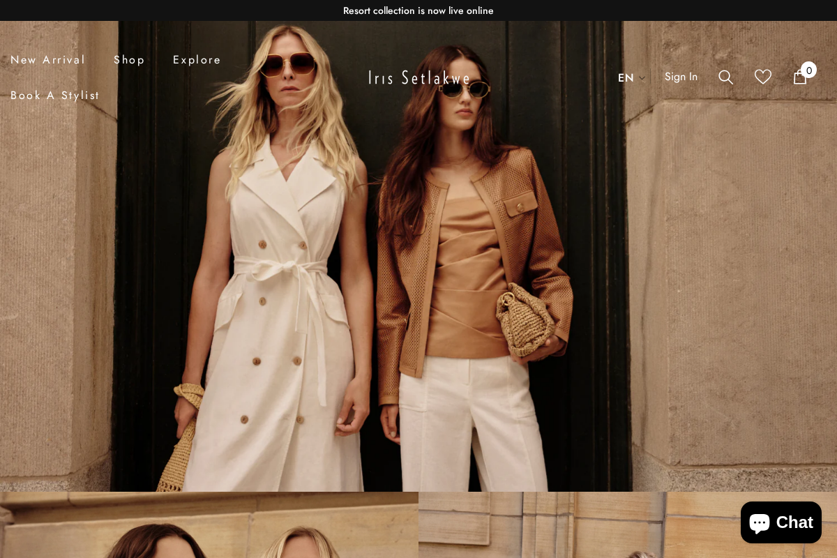 Iris Setlakwe homepage screenshot