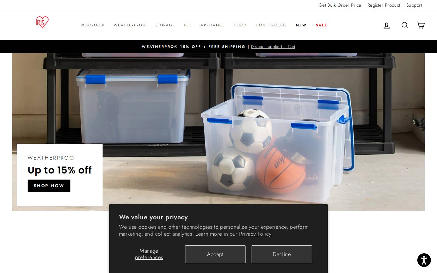 IRIS USA homepage screenshot