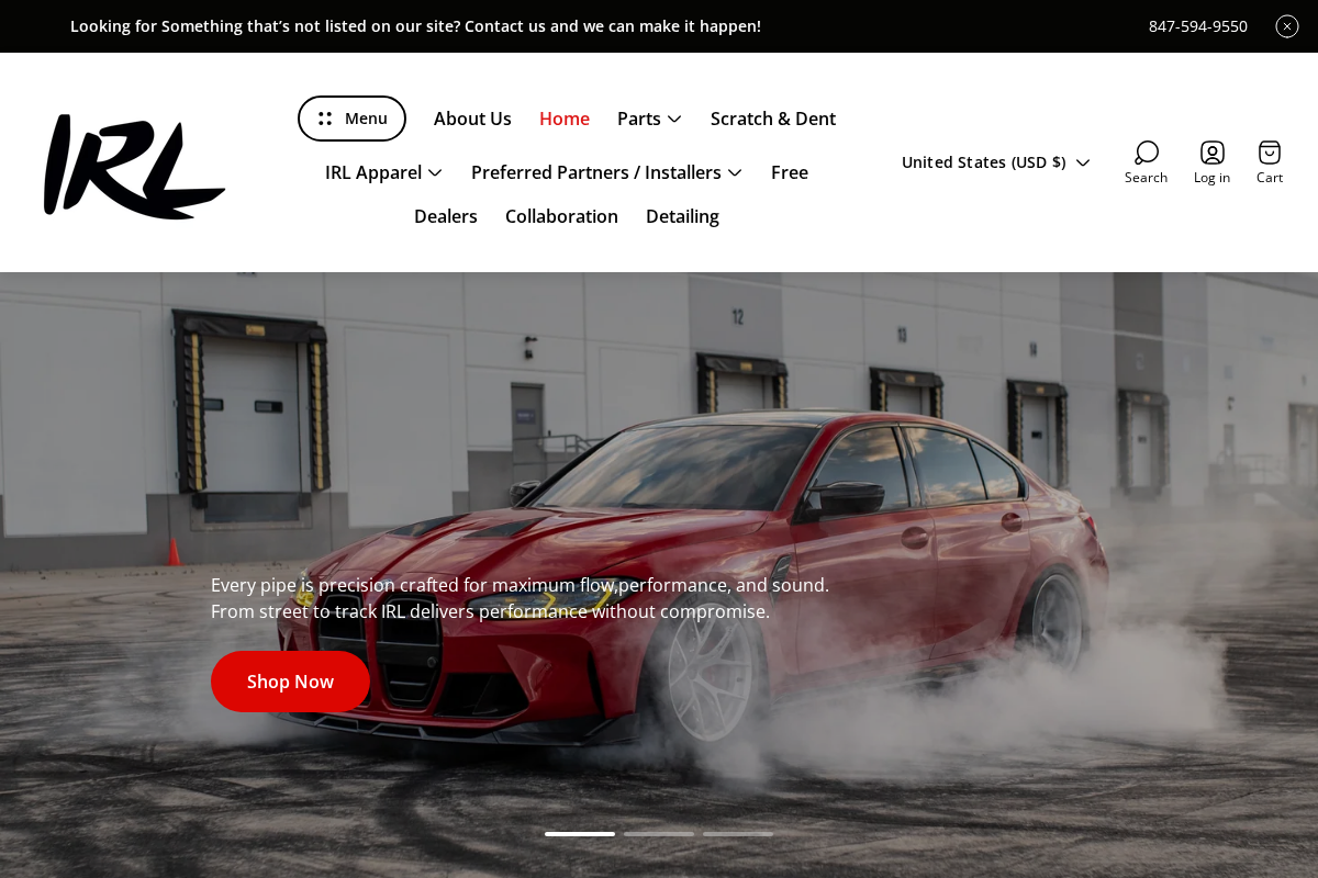 IRL LLC homepage screenshot