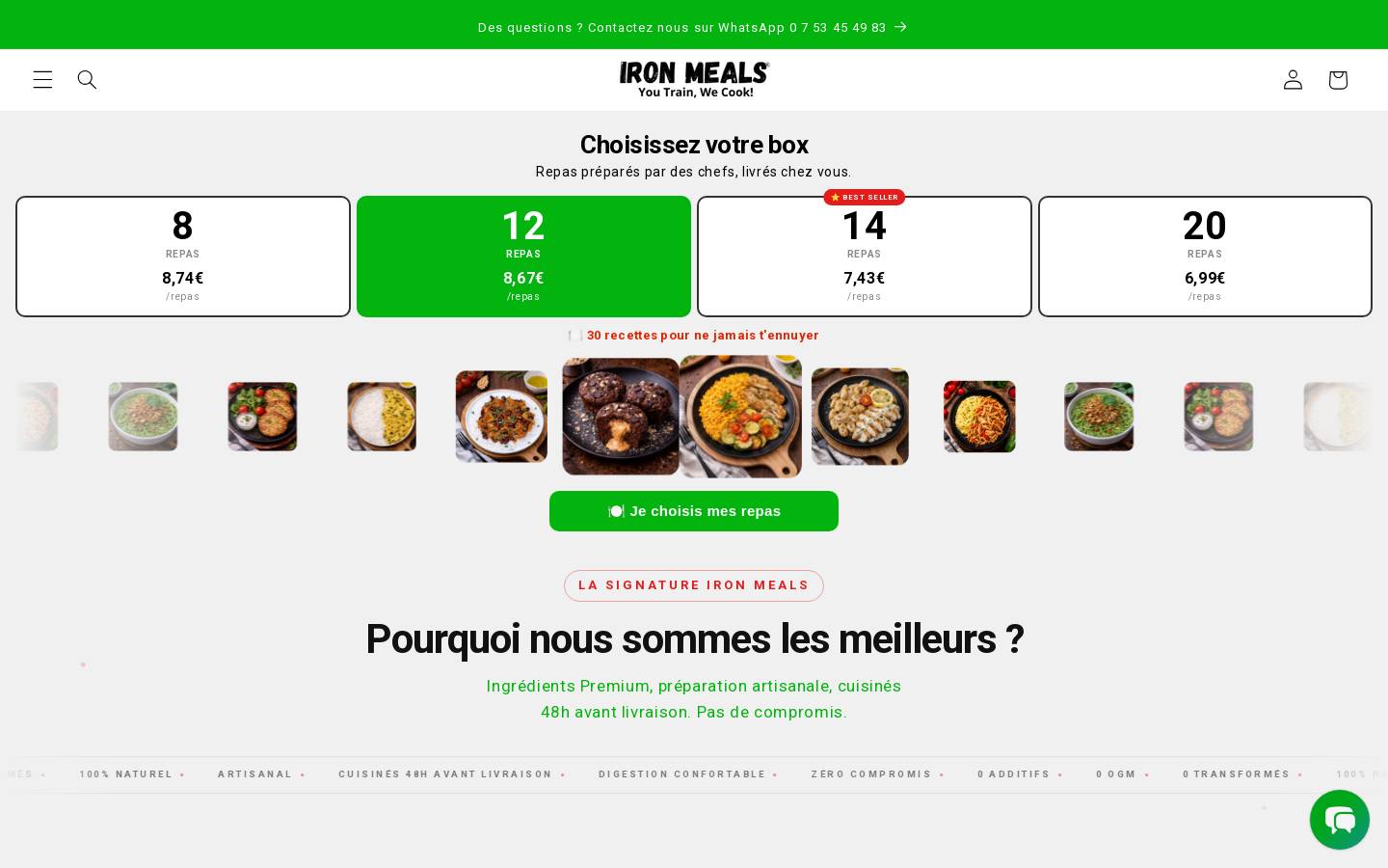 iron-meals.com homepage screenshot