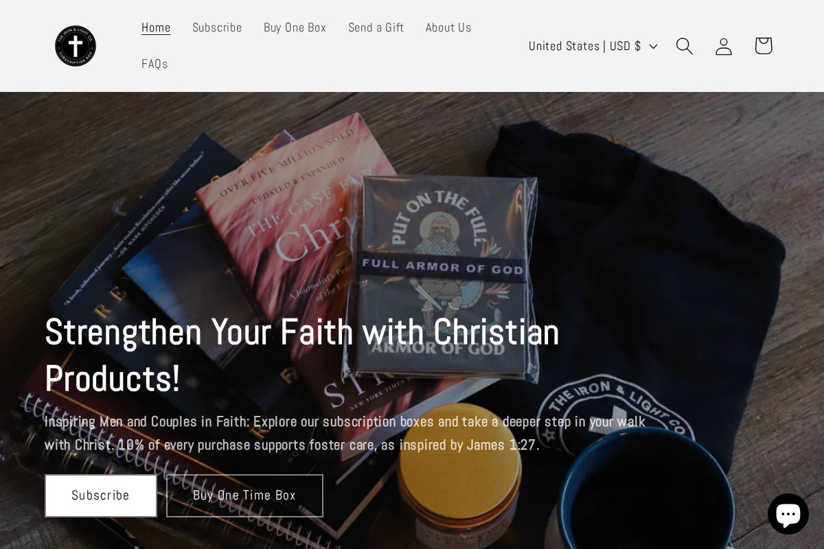 ironandlightcompany.com homepage screenshot
