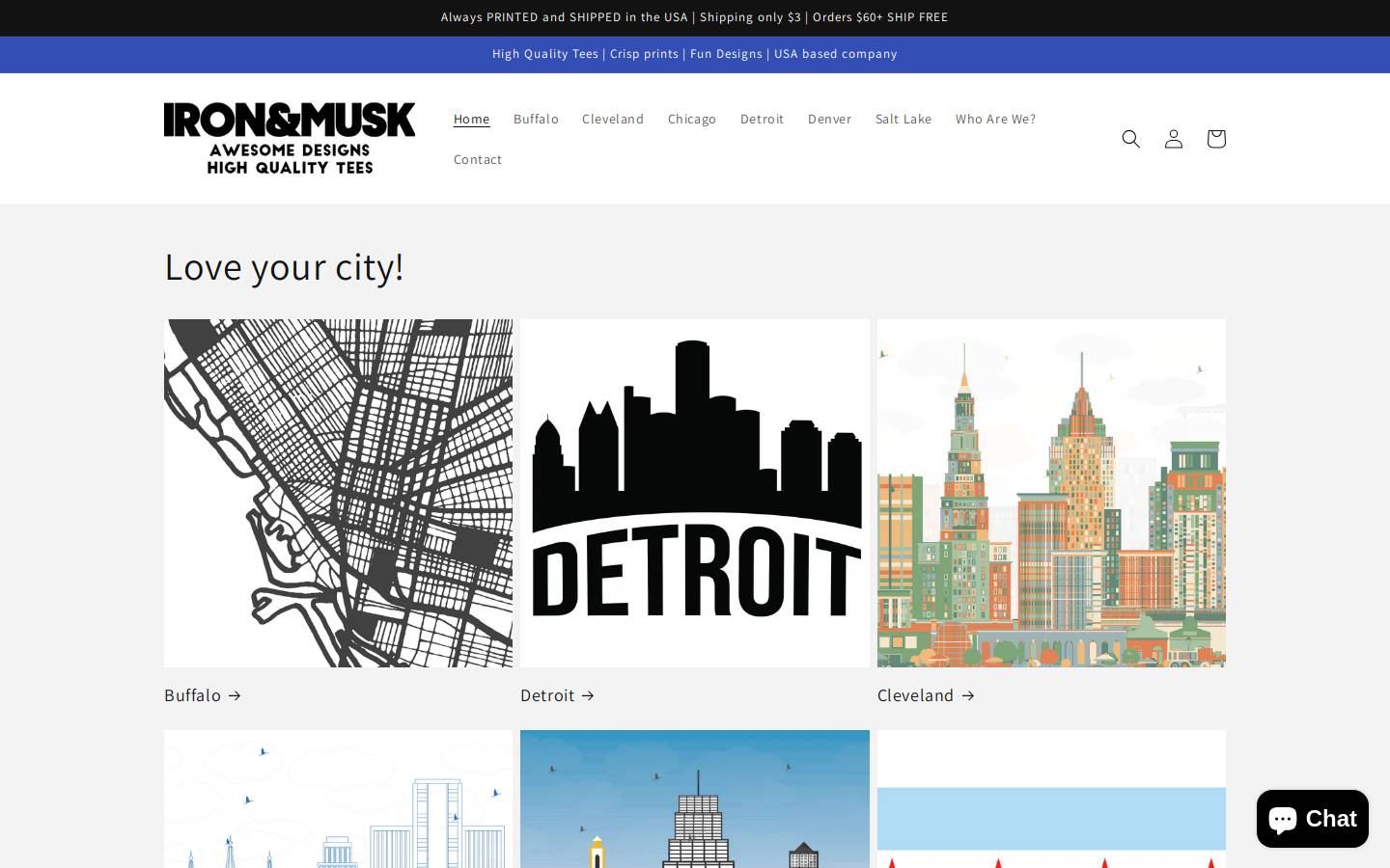ironandmusk.com homepage screenshot