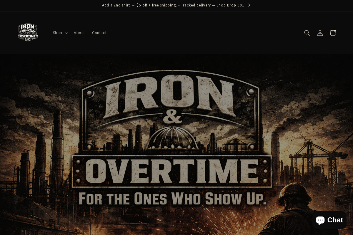 Iron & Overtime homepage screenshot