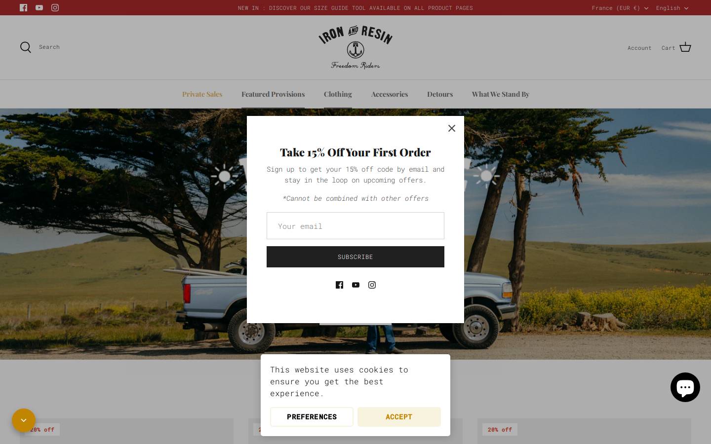 Ironandresin homepage screenshot