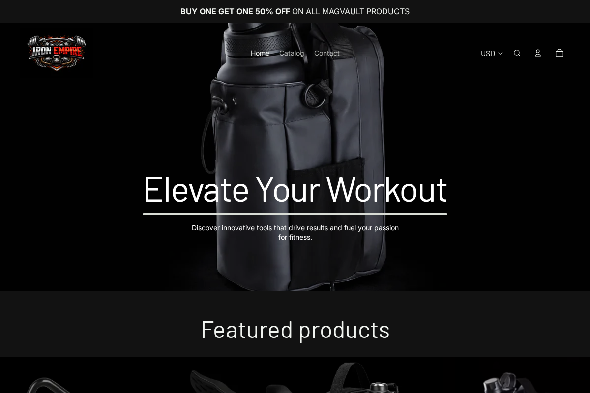 Iron Empire homepage screenshot