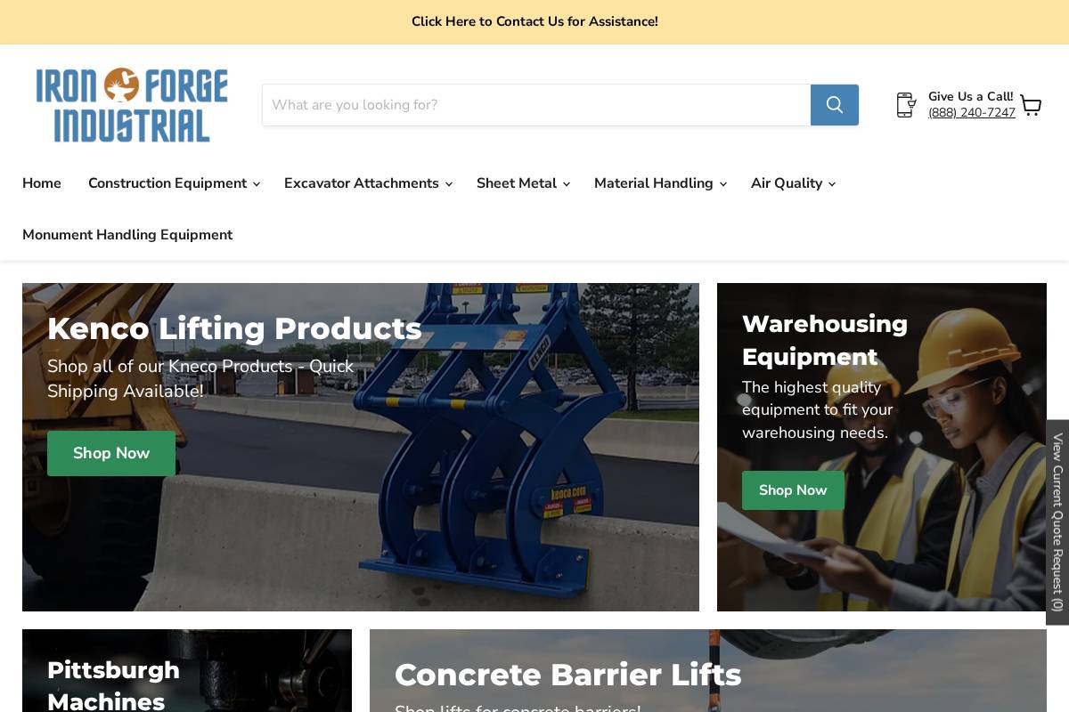 Ironforgeindustrial homepage screenshot