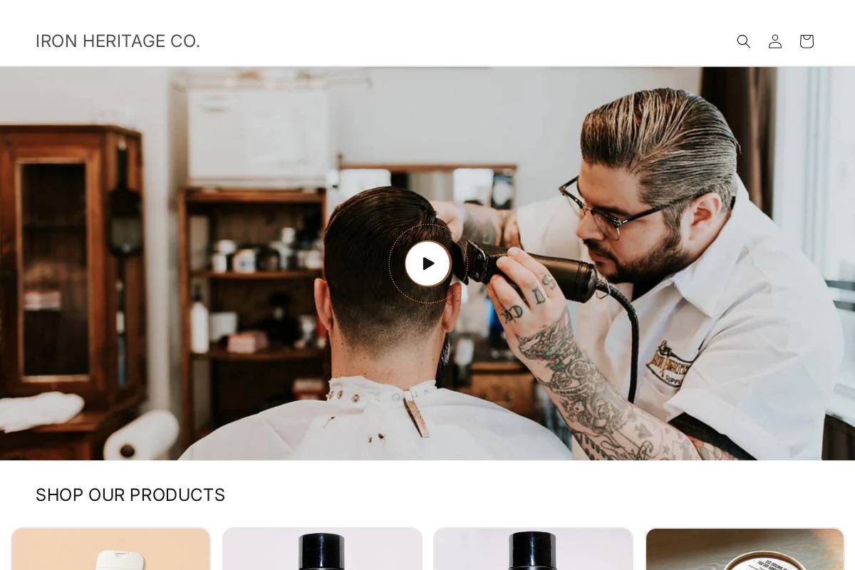 ironheritage.co homepage screenshot