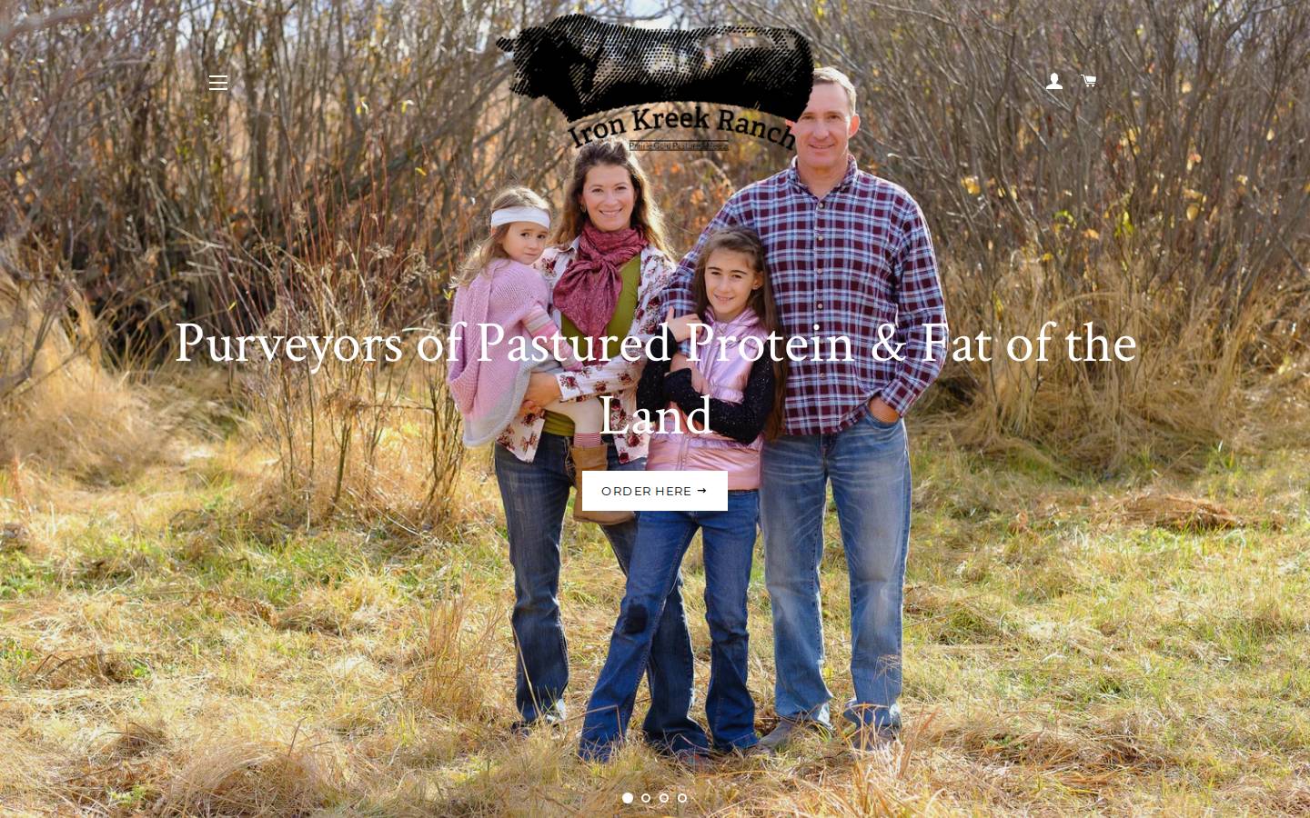 ironkreekranch.com homepage screenshot