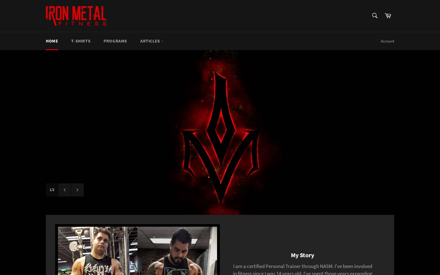 ironmetalfitness.com homepage screenshot